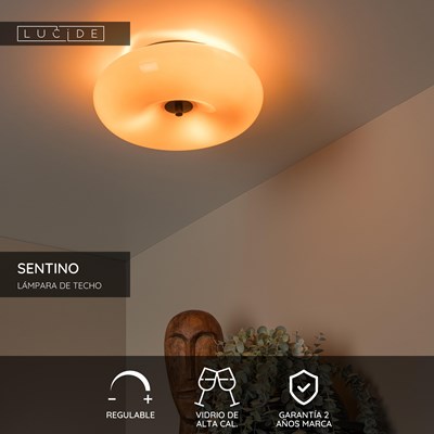 Lucide SENTINO - Lámpara de techo - Ø 30 cm - 3xG9 - Naranja